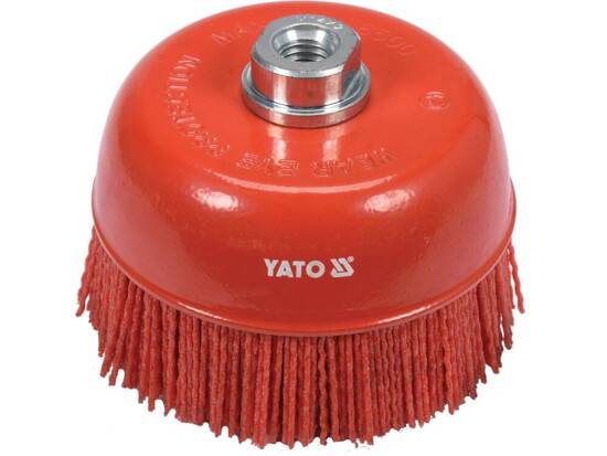 CUP BRUSH 125MM M14 NYLON RED