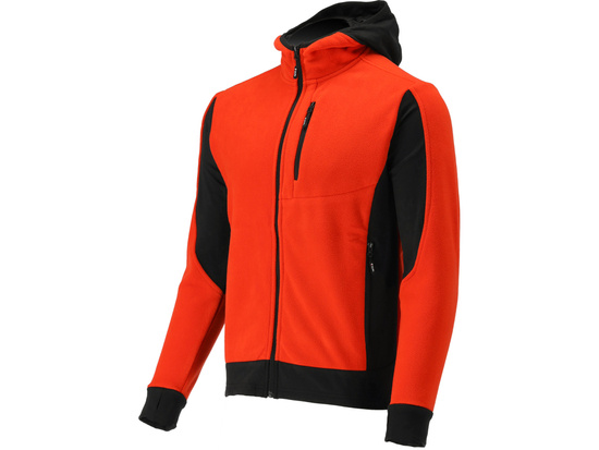 FLEECE JACKET W. HOOD SARNA RED S. S