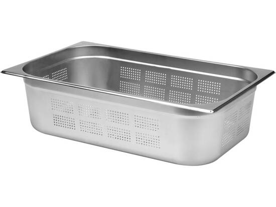 GASTRONORM CONTAINER GN STAINLESS STEEL 1/1 150MM PERFORATED