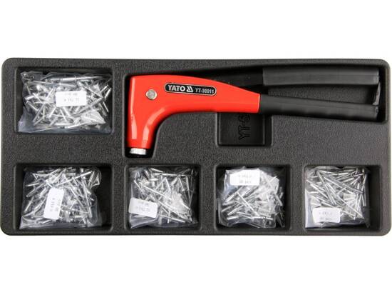 HAND RIVETER WITH RIVETS, 6PCS SET