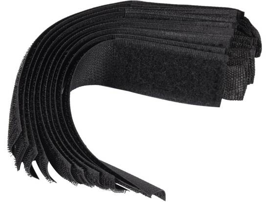 HOOK AND LOOP CABLE TIES 150MM 10PCS BLACK