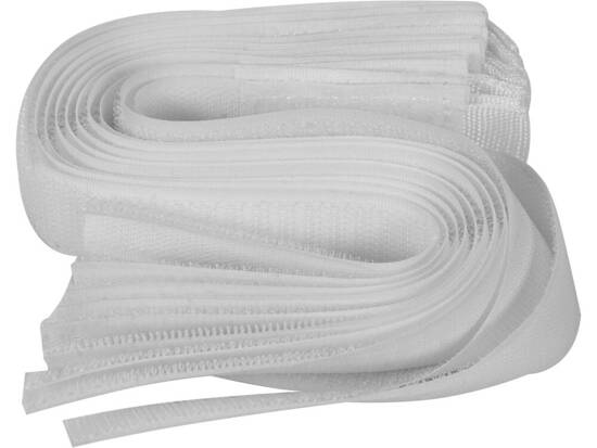 HOOK AND LOOP CABLE TIES 300MM 10PCS WHITE