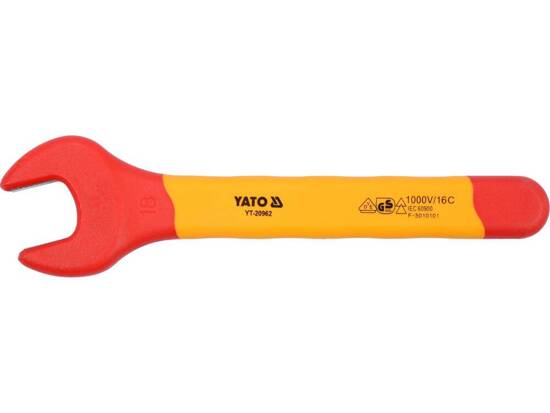 INSULATED OPEN END WRENCH SIZE: 18MM VDE