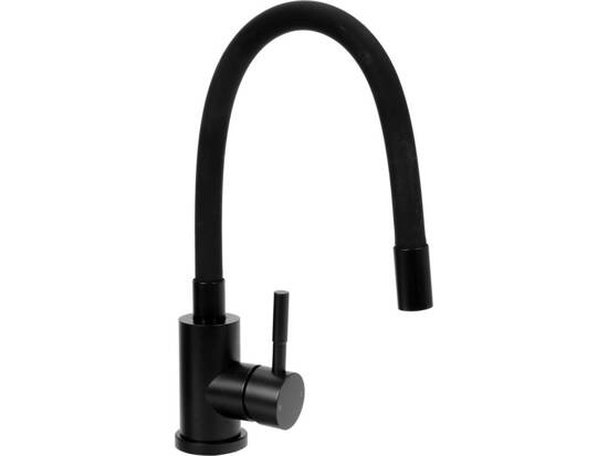 KITCHEN FAUCET 'BLACK FLEXIBLE' WITH BLACK TUBE