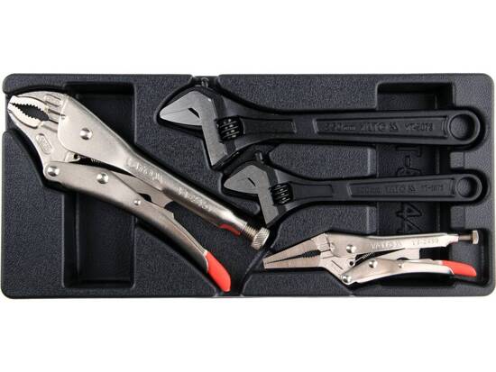 LOCK GRIP PLIERS AND ADJUSTABLE WRENCHES 4PCS SET