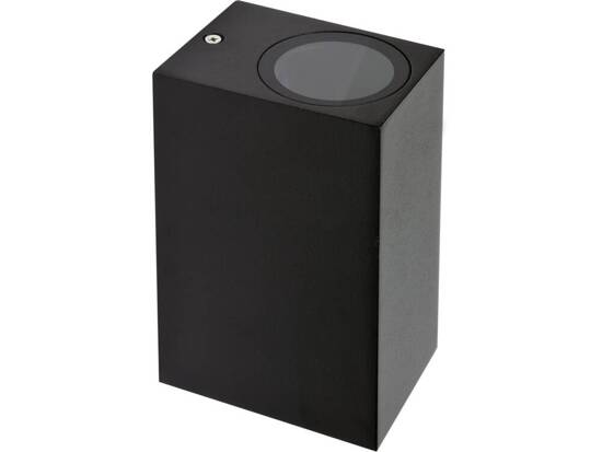 OUTDOOR WALL LAMP BLACK ALUMINIUM 2XGU10 SQUARE