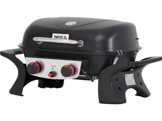 PORTABLE GAS GRILL YAKE, 2 BURNERS, 5KW