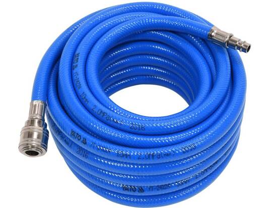 PVC AIR HOSE WITH COUPLING 10MM X 10M BLUE