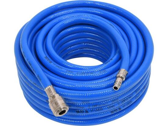 PVC AIR HOSE WITH COUPLING 10MM X 20M BLUE