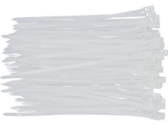 RELEASABLE CABLE TIES 4,8X200MM 100PCS WHITE