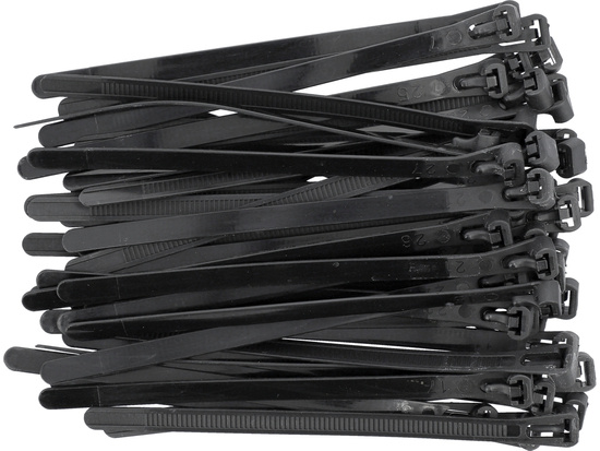 RELEASABLE CABLE TIES 7,6X150MM 50PCS BLACK