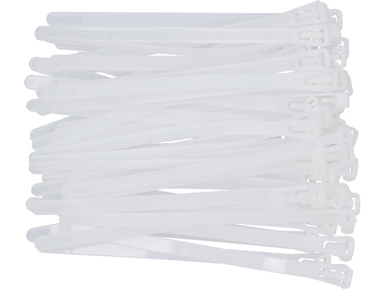 RELEASABLE CABLE TIES 7,6X150MM 50PCS WHITE