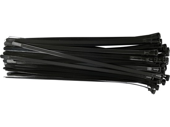 RELEASABLE CABLE TIES 7,6X300MM 50PCS BLACK