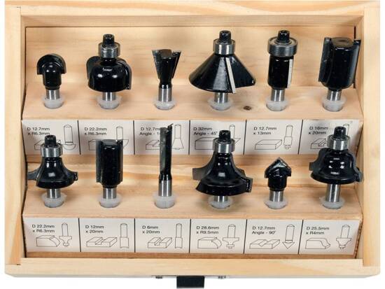 ROUTER BIT SET 12PCS