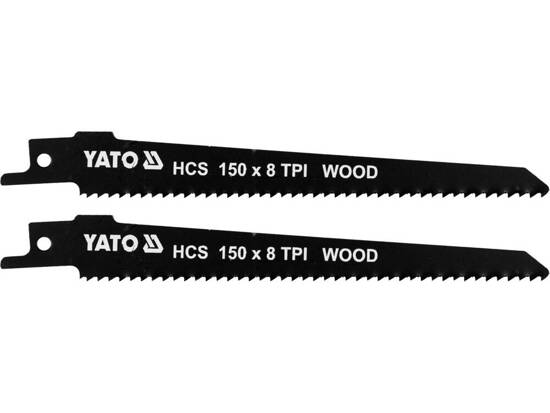 SABRE SAW BLADES HCS 150MM 8TPI 2PCS