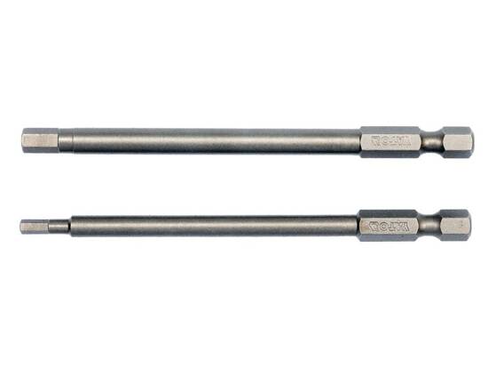 SCREWDRIVER BIT SETS 1/4'', 2 PCS - HEX TAMPERPROOF: 3X100MM; 5X100MM 1/4'' HEX DRIVE