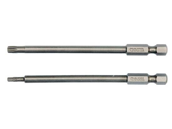 SCREWDRIVER BIT SETS 1/4'', 2 PCS - TORX SECURITY: T10X100MM; T25X100MM 1/4'' HEX DRIVE