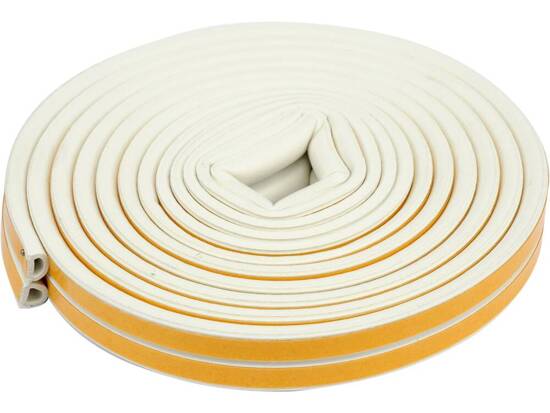 SEAL FOR WINDOWS AND DOORS EPDM TYPE D WHITE 6M