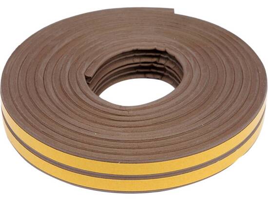 SEAL FOR WINDOWS AND DOORS EPDM TYPE E BROWN 6M