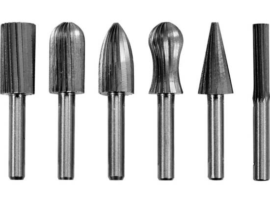 SET OF 6PCS ROTARY FILES FOR METAL