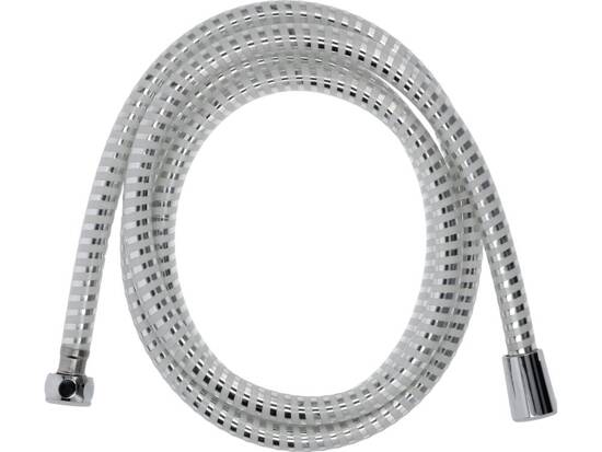 SHOWER HOSE 2.0M PVC CHROME-WHITE