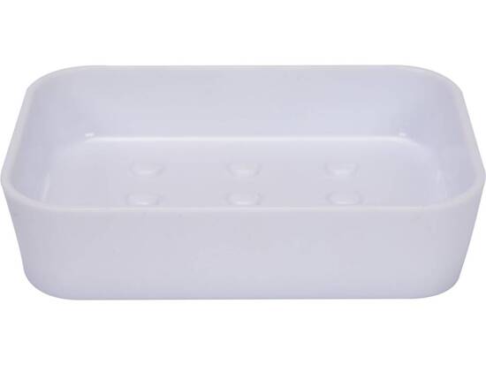 SOAP DISH CUBOID WHITE