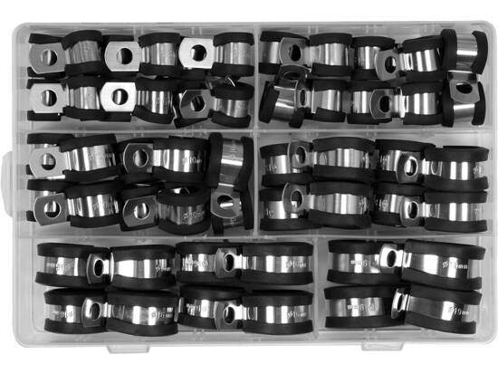 STAINLESS STEEL 304 R TYPE HOSE CLAMP SET 52PCS