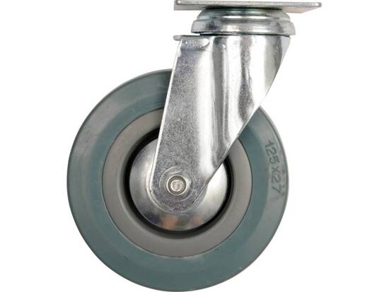 SWIVEL CASTER WITH GREY RUBBER