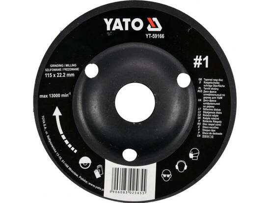 TAPERED RASP DISC 115MM NO1