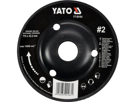 TAPERED RASP DISC 115MM NO2