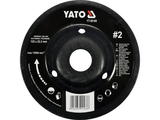 TAPERED RASP DISC 125MM NO2