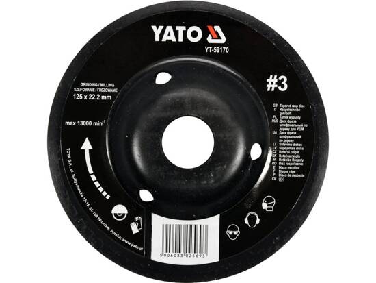 TAPERED RASP DISC 125MM NO3