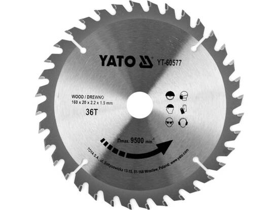 TCT BLADE FOR WOOD 160X36TX20MM