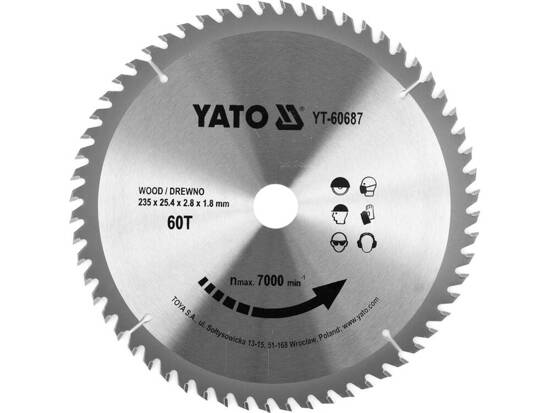TCT BLADE FOR WOOD 235X60TX25,4MM