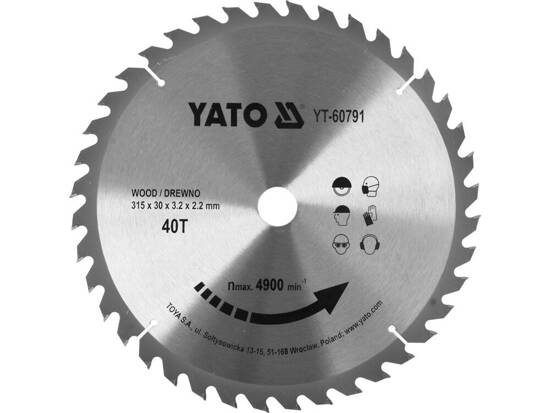 TCT BLADE FOR WOOD 315X40TX30MM