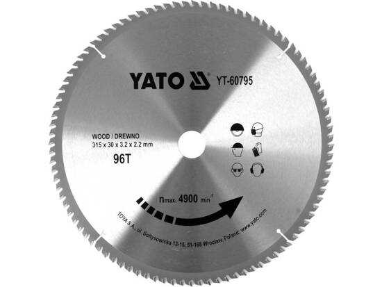 TCT BLADE FOR WOOD 315X96TX30MM