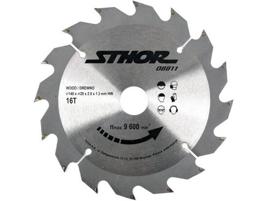 TCT BLADE FOR WOOD D140 T16 D20