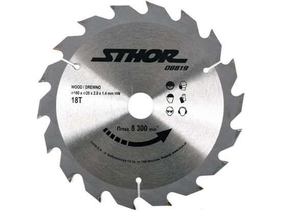 TCT BLADE FOR WOOD D160 T18 D20