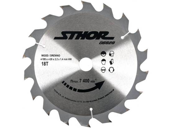 TCT BLADE FOR WOOD D185 T18 D20