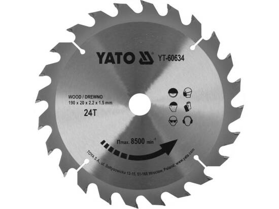 TCT WOOD BLADE 190X24X20