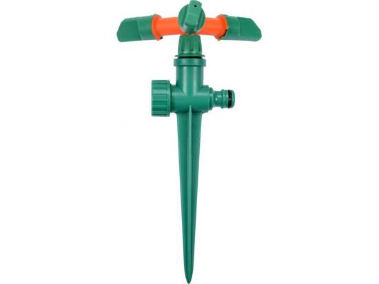 THREE ARM SPRINKLER WITH PLASTIC SPIKE