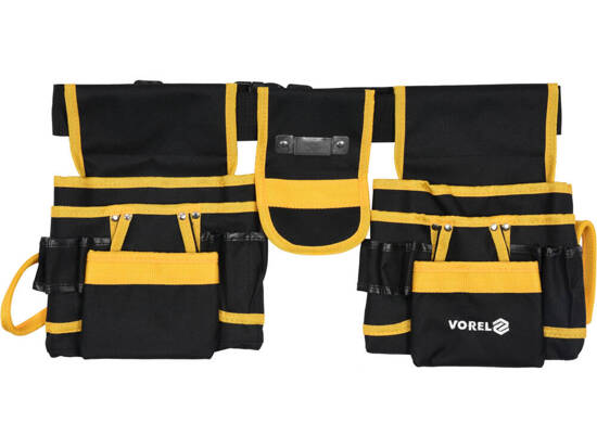 TOOL BELT WITH SLIDING BAGS AND SLIDING HOLDER FOR MEASURING TAPE