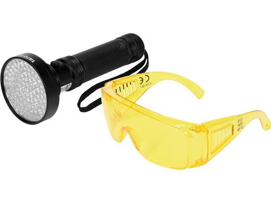 UV FLASHLIGHT 100 LED WITH GLASSES