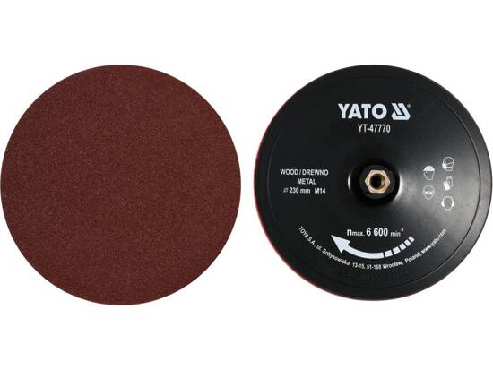 VELCRO PLATE DISC 230MM M14 WITH ACCESSORIES