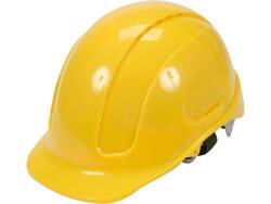 CASQUE DE PROTECTION JAUNE HAUTE CONFORT AJUSTEMENT RAPIDE ABS