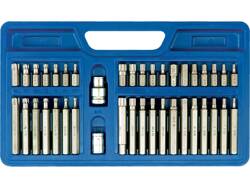 CLÉS SPÉCIALES HEXAGONALES, TORX, SPLINE, JEU DE 40 PCS. DANS UNE CASSETTE EN PLASTIQUE