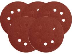 DISQUES ABRASIFS AVEC VELCRO ET TROUS 125 MM P220 / 5 PCS.