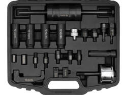 ENSEMBLE DE 22 PIÈCES D'EXTRACTEURS D'INJECTEURS INERTIELS. COMPATIBLE AVEC LES BUSES D'INJECTEUR BOSCH, DELPHI, DENSO, SIEMENS