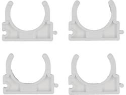 SUPPORTS, MONTAGE, CLIPS D'INSTALLATION, OUVERTS POUR TUYAUX DE 32MM, 4 PCS.