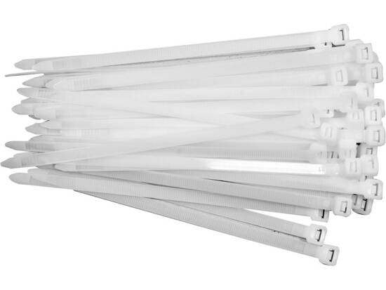 BANDES EN PLASTIQUE 200X7,6 50PCS. BLANC